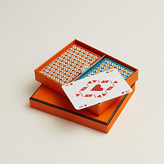 Set of 2 Habits de Cour bridge playing cards | Hermès UK
